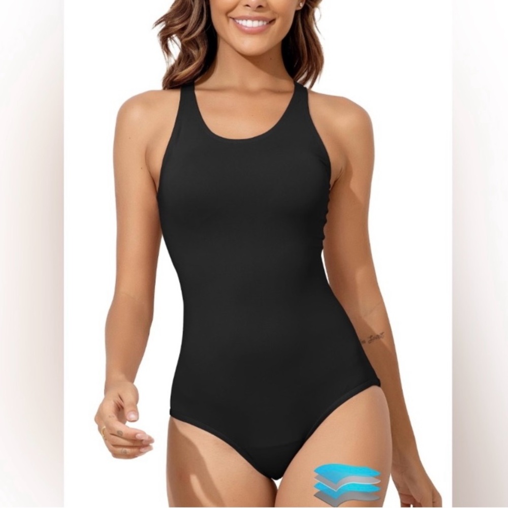 Menstrual Black Women's One-Piece Swimsuit